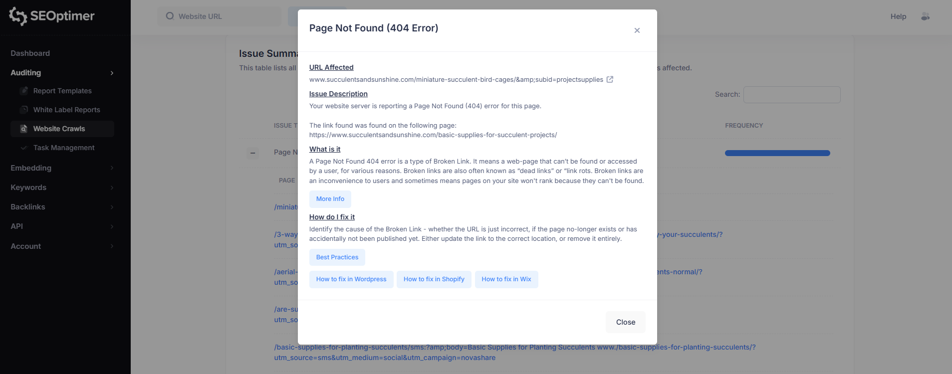 Page not Found 404 Error